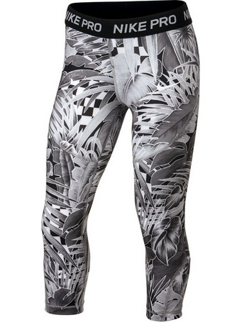NIKE GIRLS CAPRI TIGHTS DRI-FIT, Χρώμα ΑΣΠΡΟΜΑΥΡΟ