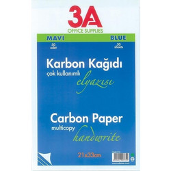 Ark χαρτί καρμπόν μπλε 50φ. 21x33εκ. (Σετ 1τεμ)