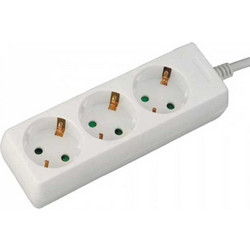 Πολύπριζο V03B Alfaone 3 θέσεις χωρίς διακόπτη 3X1,5mm 1,5m Λευκό