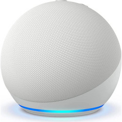 Amazon Echo Dot 5th Generation with Clock Glacier White Smart Hub με Ηχείο Συμβατό με Alexa