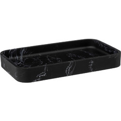 Θήκη για σαπούνι 5Five με διαστάσεις 19x11x2,5cm - Μαύρη 174793B