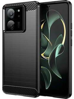 Spacecase Carbon - Θήκη Σιλικόνης - Xiaomi 13T / 13T Pro - Black (5905719105198)