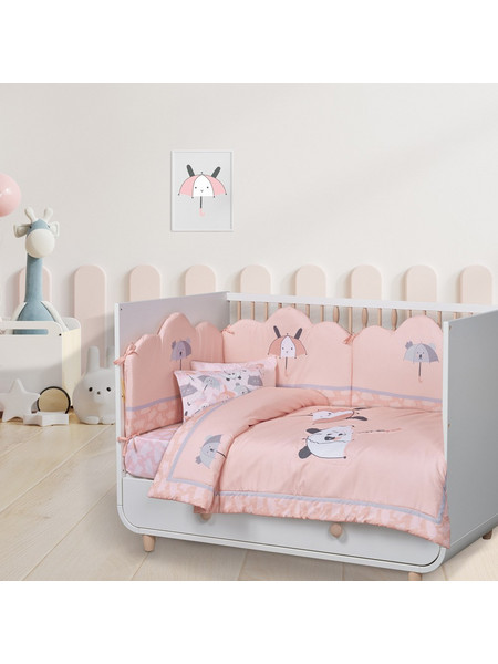 4878 ΚΟΥΒΕΡΛΙ ΚΟΥΝΙΑΣ 110Χ150 BABY FUN ΡΟΖ-ΛΕΥΚΟ-ΓΚΡΙ - KIDS