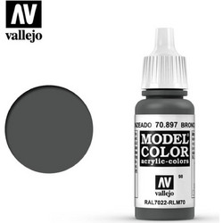 Brand Model color acrylic paint -Vallejo 17ml -Bronze green 70897