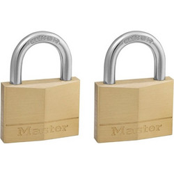 Master Lock Padlock Brass 2 Pack 150EURT