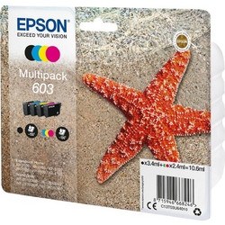 Epson 603 B/C/M/Y Πακέτο 4 Μελανιών Εκτυπωτή Inkjet