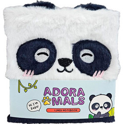 Adoramals Panda Bear A5 plush notebook
