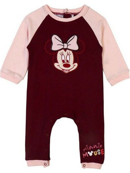 Ολόσωμο Μακρομάνικο για Μωρά Minnie Mouse Μπορντό
