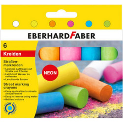 Κιμωλίες Eberhard Faber street neon χρώματα 6τεμ. 5265-05