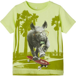 Name It Παιδικό T-Shirt Κοντομάνικο Lime 13201068