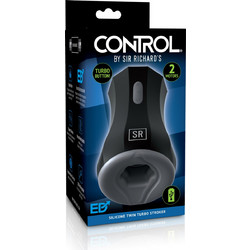 Pipedream Control By Sir Richard's Control Silicone Twin Turbo Stroker Pocket Αυνανιστήρι Θερμαινόμενο με Δόνηση