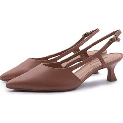 Bottero Γόβες Slingback Δερμάτινες με Λεπτό Χαμηλό Τακούνι Ταμπά 354604