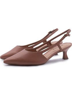 Bottero Γόβες Slingback Δερμάτινες με Λεπτό Χαμηλό Τακούνι Ταμπά 354604