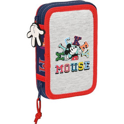 Safta Disney Mickey Only One Κασετίνα Γεμάτη με 2 Θήκες Μπλε Γκρι 412314854