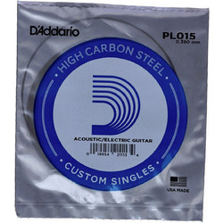 D'Addario PL015 Χορδή Ηλεκτρικής / Ακουστικής Κιθάρας Plain Steel 15"