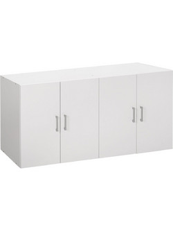 HomeMarkt Τετράφυλλo Πατάρι Ντουλάπας Λευκό 120.5x41.5x60.5cm HM352.05