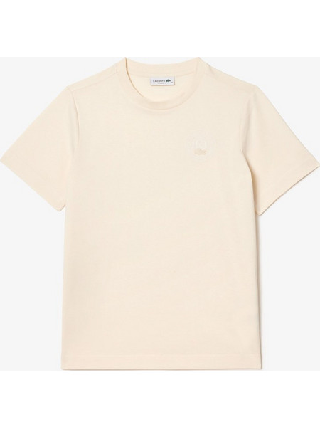 T-shirt γυναικείο Lacoste Ecru logo print