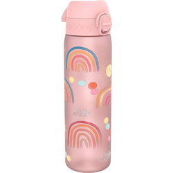 Ion8 Slim Raiwbow Παιδικό Μπουκάλι Πλαστικό BPA Free Ροζ 500ml