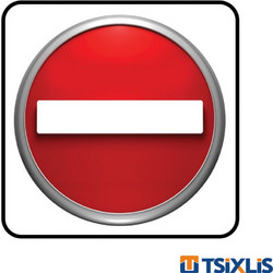 Πινακίδα Πλαστική ΑΠΑΓΟΡΕΥΕΤΑΙ Η ΕΙΣΟΔΟΣ 95x95mm