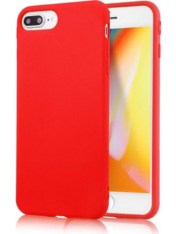 Back Cover Θήκη Λεπτής Σιλικόνης Matte για iPhone 7 Plus/ 8 Plus Κόκκινο