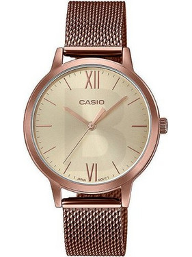 Casio Γυναικείο Ρολόι με Ροζ Χρυσό Μεταλλικό Μπρασελέ LTP-E157MR-9AEF