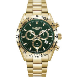 Roamer Ανδρικό Ρολόι Χρονογράφος με Χρυσό Μεταλλικό Μπρασελέ R850837487520
