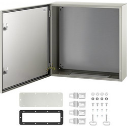 VEVOR NEMA Χαλύβδινο Κουτί 24x24x8'' NEMA 4X, IP66 Αδιάβροχο & Ανθεκτικό στη Σκόνη, Ηλεκτρικό Κουτί Εξωτερικού/Εσωτερικού Χώρου, με Πλάκα Στήριξης DQXJSTCFS60X60X20V0
