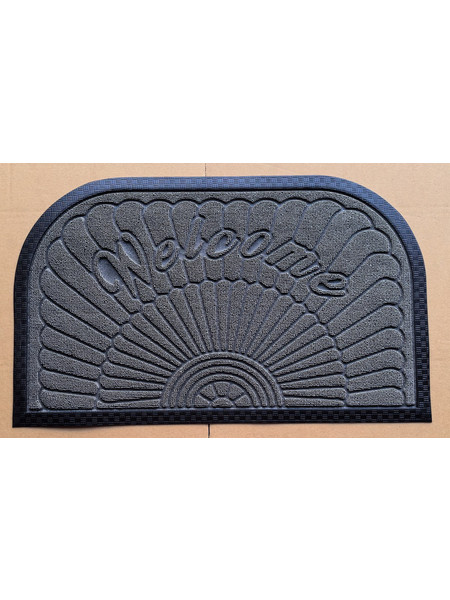 Πατάκι εξώπορτας ανάγλυφο Σχ.1041 45Χ75cm 100% polypropylene Grey