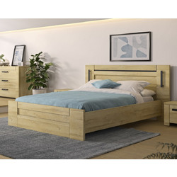 Sophia Κρεβάτι Διπλό 197x207εκ. (Για Στρώμα 160x200εκ.) Golden Oak