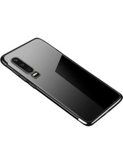 Clear Color Case Gel TPU Electroplating frame Cover for Huawei P Smart Pro / Huawei Y9s black