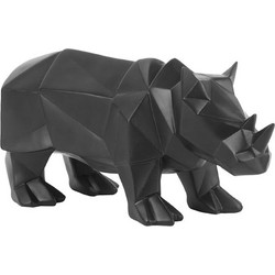 Διακοσμητικό Αγαλματίδιο Rhino PT3432BK 29,5x14,5x11,6cm Black Present Time Πολυρεσίνη