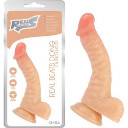 Chisa Novelties Real Beats Dong NO.01 Ρεαλιστικό Dildo με Βεντούζα & Όρχεις 19.8cm Flesh