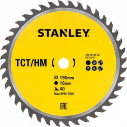 STANLEY STA13145 Δίσκος Κοπής Ξύλου 40 Δόντια 190x16