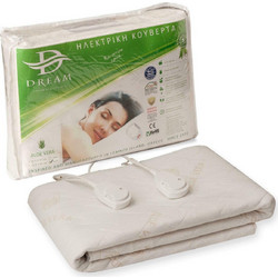 Dream Aloe Vera 910312 Ηλεκτρικό Υπέρδιπλο Υπόστρωμα Πλενόμενο Λευκό 120W 155x170cm