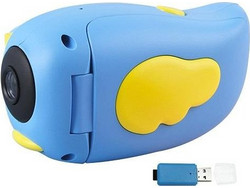 Docooler Video Camera Mini DV Camcorder Cartoon SLR 20MP 2,4 ιντσών οθόνη 32G κάρτα TF με Card Reader Επαναφορτιζόμενη συσκευή εγγραφής βίντεο (Μπλε)