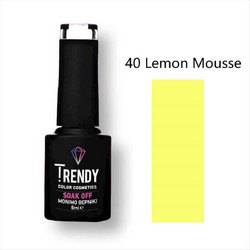 Trendy Soak Off 40 Lemon Mousse Ημιμόνιμο Βερνίκι Νυχιών 6ml