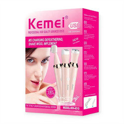Kemei Trimmer Μηχανή Γυναικεία Επαναφορτιζόμενη Προσώπου Σώματος Μύτης Φρυδιών Αυτιών & Ευαίσθητης Περιοχής KM-4010