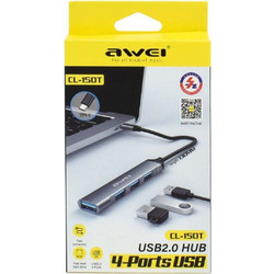 Awei CL-150T USB Hub 2.0 USB-C με 4 Θύρες USB-A