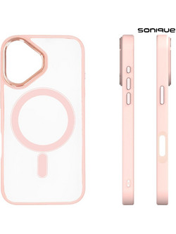 Sonique Magnetic MagMetal Θήκη iPhone 16 Plus Pink