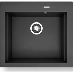 Pyramis Pyragranite Siros Υποκαθήμενος Νεροχύτης Γρανίτη Ματ Graphite Carbon 57x51.5cm 070201301