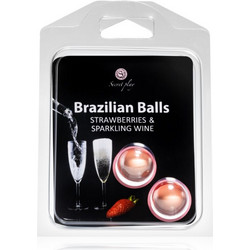 Secret Play Strawberry & Champagne Brazilian Balls Set 2τμχ