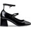 Envie Shoes Γόβες Δερμάτινες με Χοντρό Χαμηλό Τακούνι & Μπαρέτα Μπορντό E42-20119-34