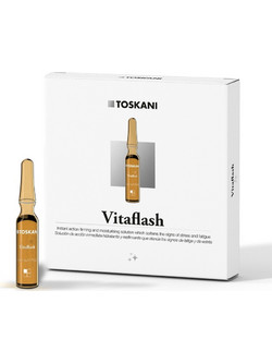 Toskani Vitaflash Topical Ampoule Αντιγηραντικό Serum Προσώπου με Βιταμίνη C & Κολλαγόνο 5x2ml
