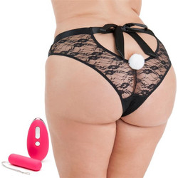 Happy Rabbit Knicker Δονητής Εσωρούχου για Ζευγάρια με Τηλεχειριστήριο 24cm Ροζ