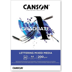 Μπλοκ Canson Graduate Lettering Mixed Media 200gr 20 Φύλλα