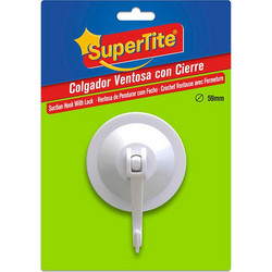 Supertite 7601 Γαντζάκι Βεντούζας με Ασφάλεια Λευκό 59mm