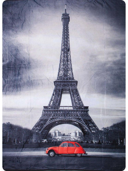 Κουβέρτα Μονή (160x220) 3D Eiffel Γκρι Borea