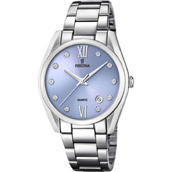 Festina Elegance Γυναικείο Ρολόι με Ασημί Μεταλλικό Μπρασελέ F16790/B