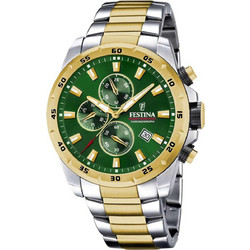 Festina Ανδρικό Ρολόι Χρονογράφος με Χρυσό Μεταλλικό Μπρασελέ F20562/3