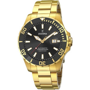 Festina Ανδρικό Ρολόι Αυτόματο με Χρυσό Μεταλλικό Μπρασελέ F20533/2